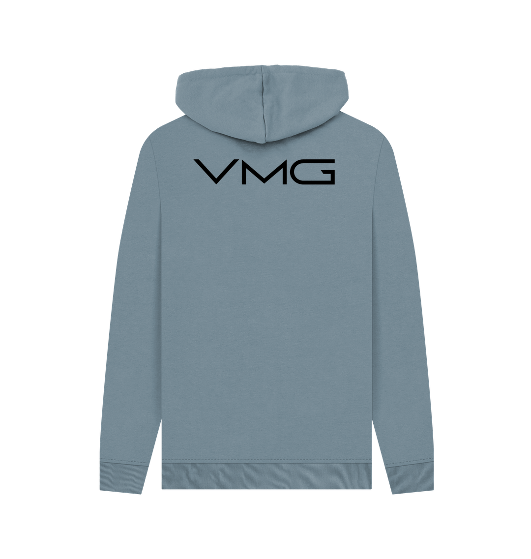 Stone Blue Printed Hoody Back