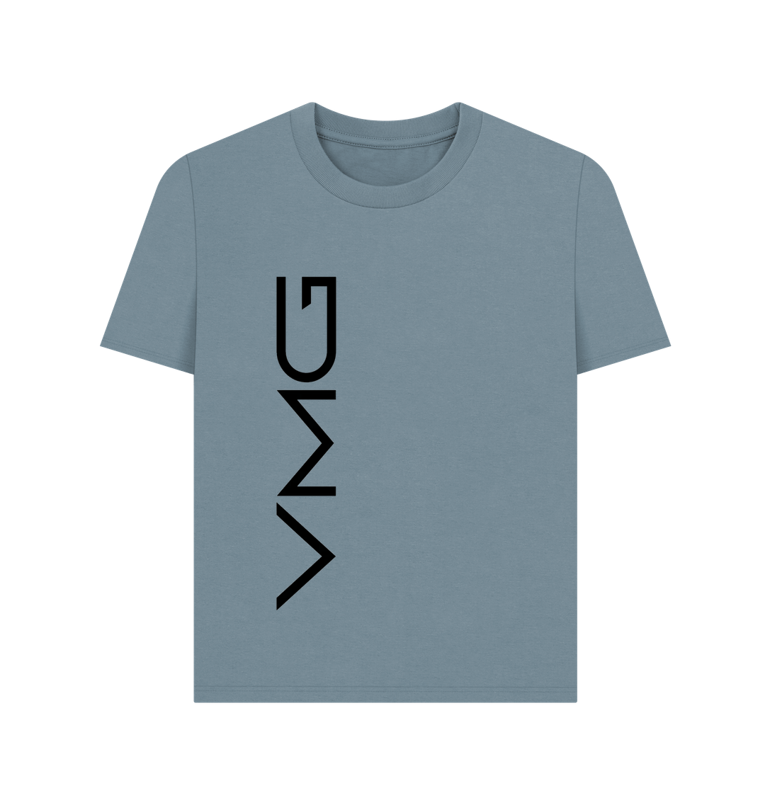 Stone Blue Printed T-shirt Front