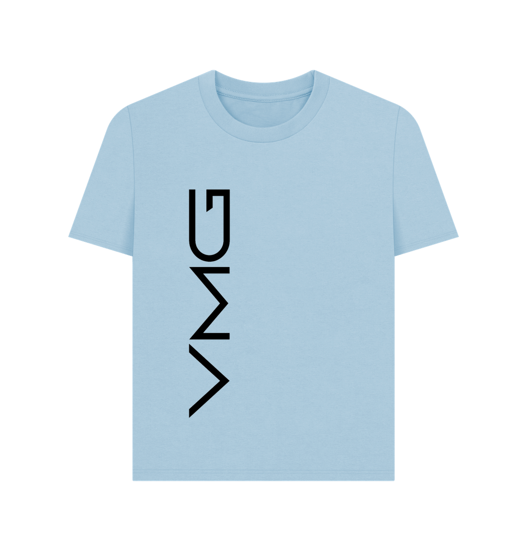 Milky Blue Printed T-shirt Front