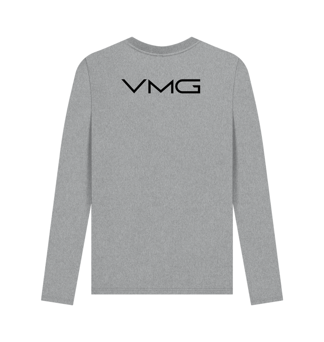 Athletic Grey Printed Long Sleeve T Shirt Back