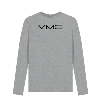 Athletic Grey Printed Long Sleeve T Shirt Back