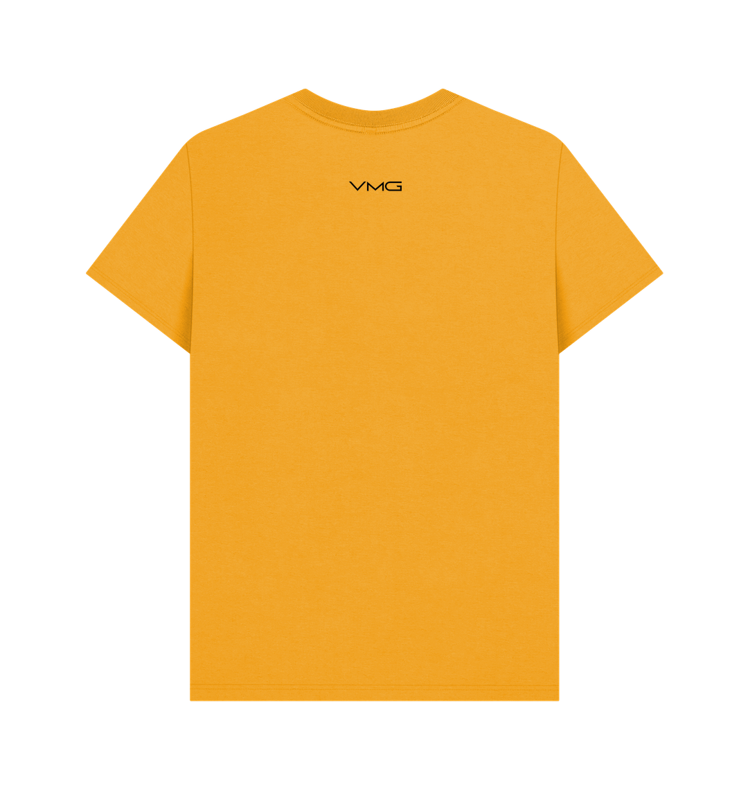 Mustard Printed T-shirt Back