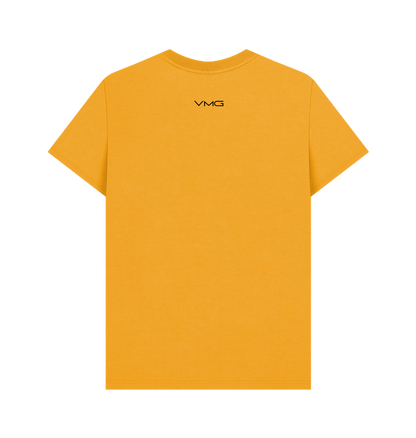 Mustard Printed T-shirt Back