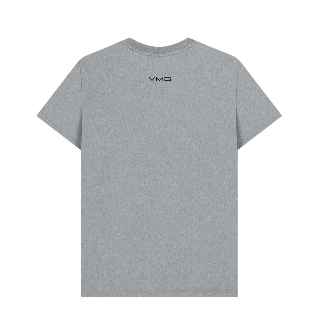 Athletic Grey Printed T-shirt Back