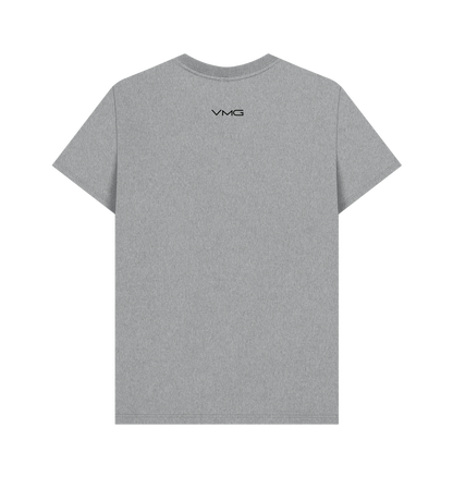Athletic Grey Printed T-shirt Back