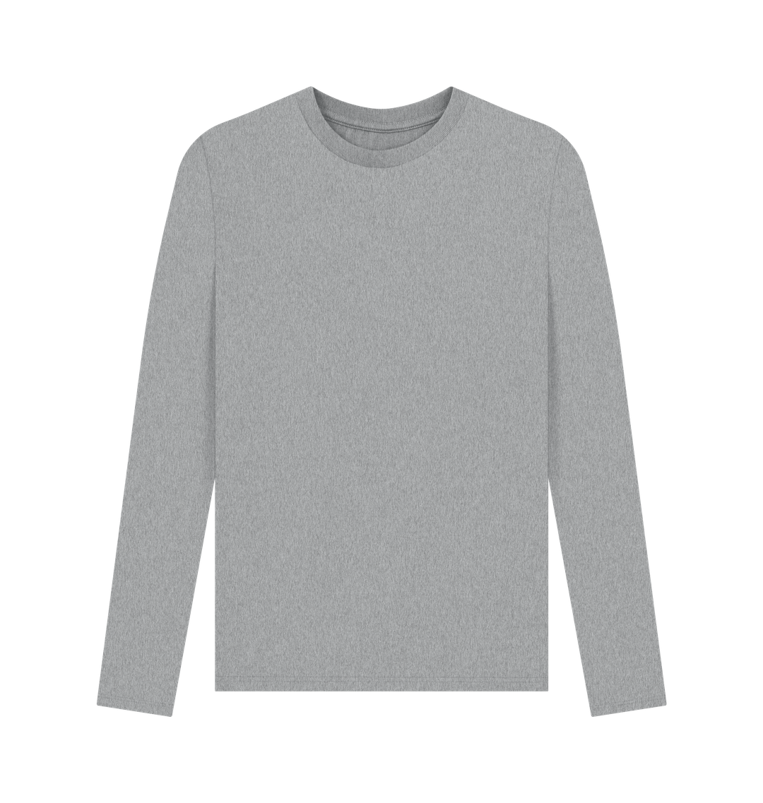 Athletic Grey Printed Long Sleeve T Shirt Front
