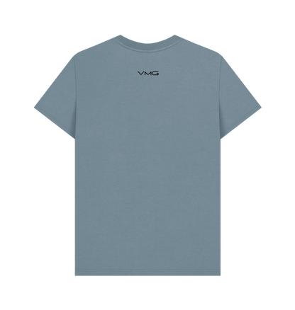 Stone Blue Printed T-shirt Back