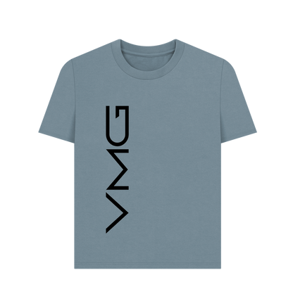 Stone Blue Printed T-shirt Front